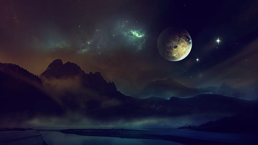 Glanz, Himmel, Universum, Nacht, Licht, Planet HD-Hintergrundbild