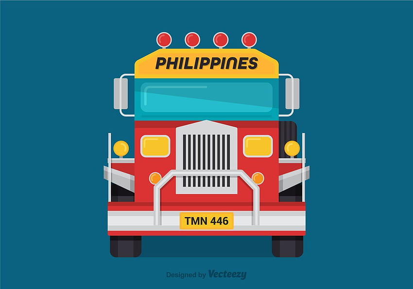 Vista frontal del taxi colectivo vectorial. Elija entre miles de vectores, diseños de prediseñadas, íconos e ilustraciones creados por. Jeepney, arte filipino, Vector fondo de pantalla