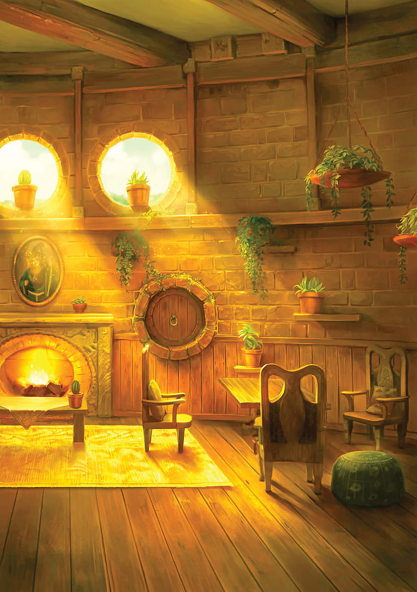 Pokój wspólny Hufflepuffu, wnętrze Hogwartu Tapeta na telefon HD