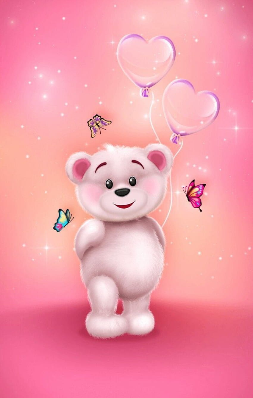 Beruang Teddy Merah Muda wallpaper ponsel HD