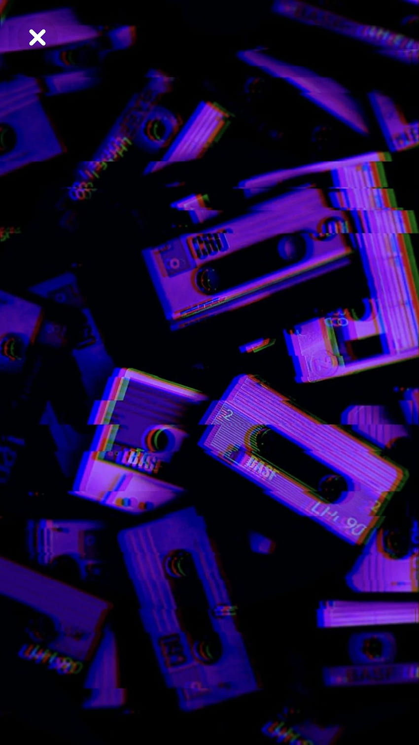 グリッチ背景、VHS Vaporwave HD電話の壁紙