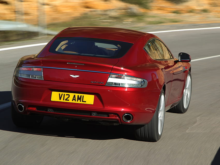 Auto, Aston Martin, Cars, Asphalt, Back View, Rear View, 2009, Rapide HD wallpaper