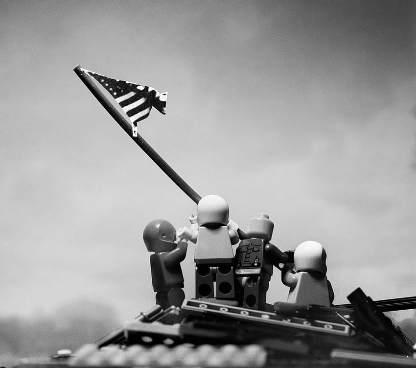 Alzando la bandiera su Iwo Jima Sfondo HD