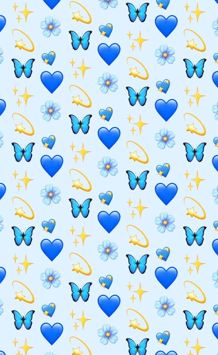 Blaues ästhetisches Emoji - Novocom.top HD-Handy-Hintergrundbild
