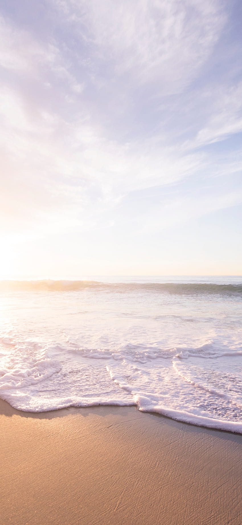 Delikatne, morskie fale, plaża, pobrzeże, wschód słońca , , , , 4821aa2c, Beach Sunrise iPhone Tapeta na telefon HD