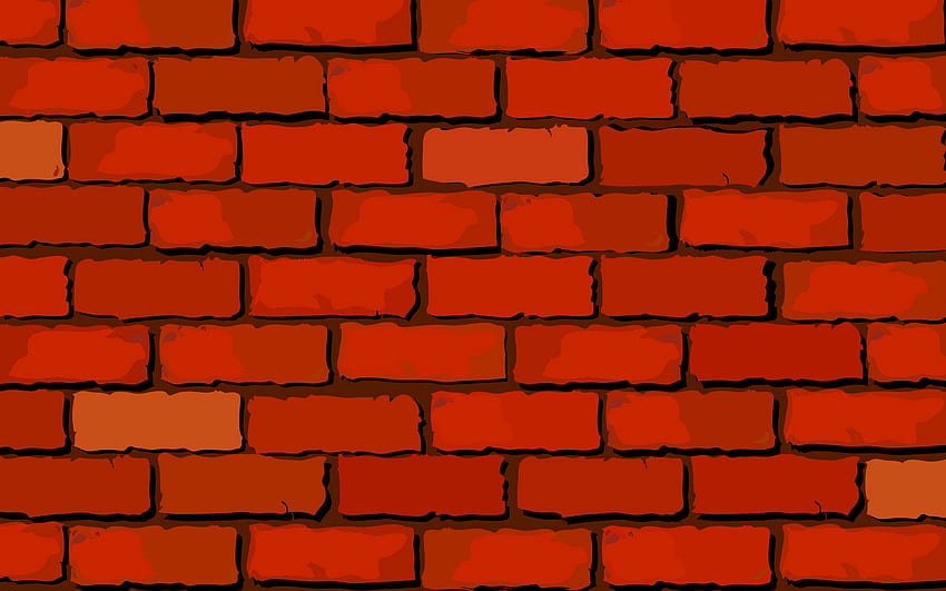 dinding bata abstrak oranye,, tekstur vektor, latar belakang batu bata oranye, tekstur batu bata, tekstur abstrak, dinding bata, dinding bata oranye, latar belakang batu bata, batu bata, batu bata oranye Wallpaper HD