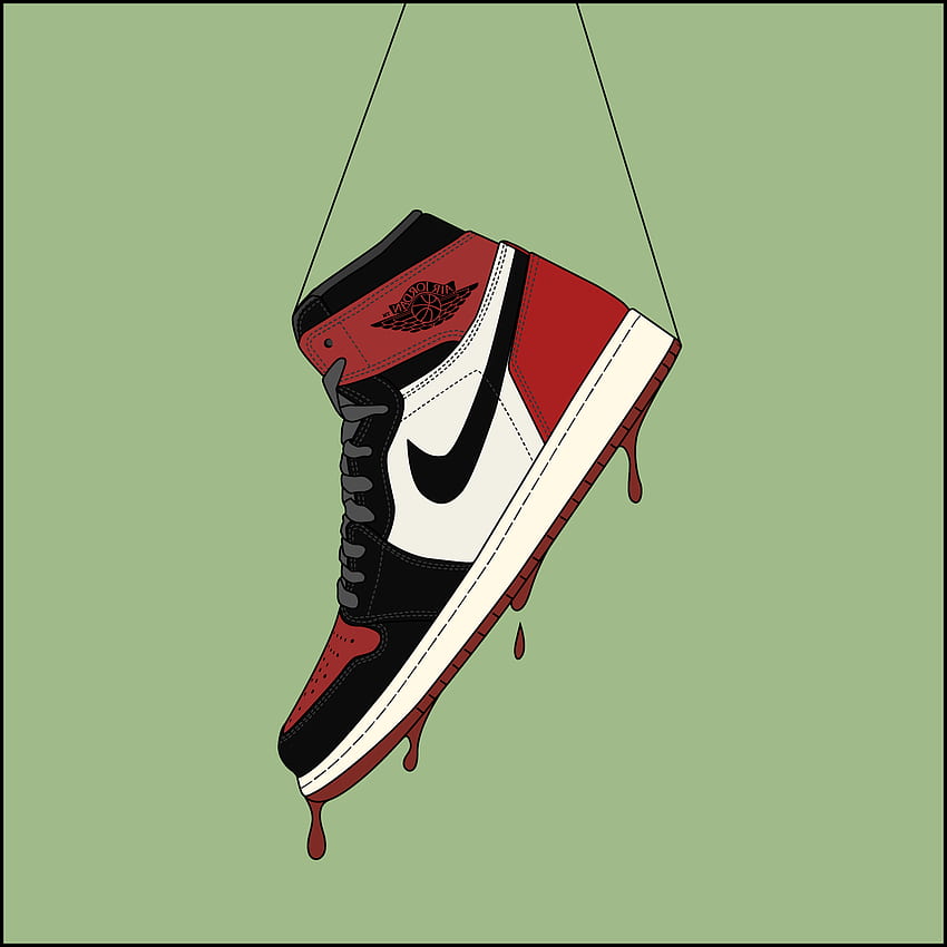 Arte da Nike, desenho da Nike, tênis Jordan, Drip Shoes Papel de parede de celular HD