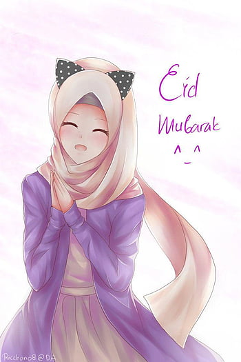 Cute anime girl pictures with hijab💜 part-2 