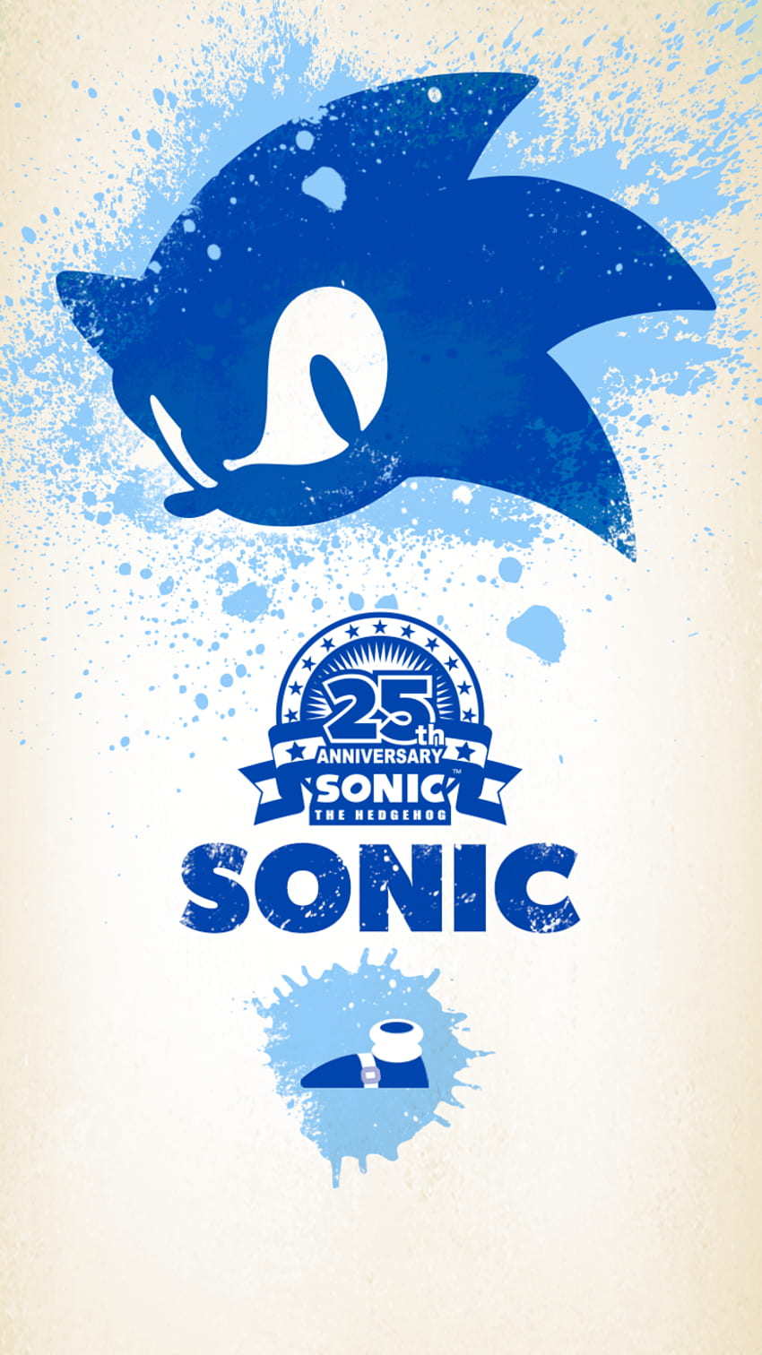 Móvil Sonic 25 Aniversario. Sonic el erizo, Sonic, 25.º aniversario de Sonic, Logotipo de Sonic the Hedgehog fondo de pantalla del teléfono