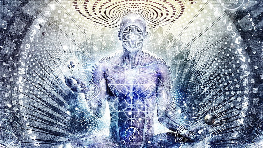 Praca cyfrowa człowieka, medytacja, duchowość, Cameron Grey Tapeta HD