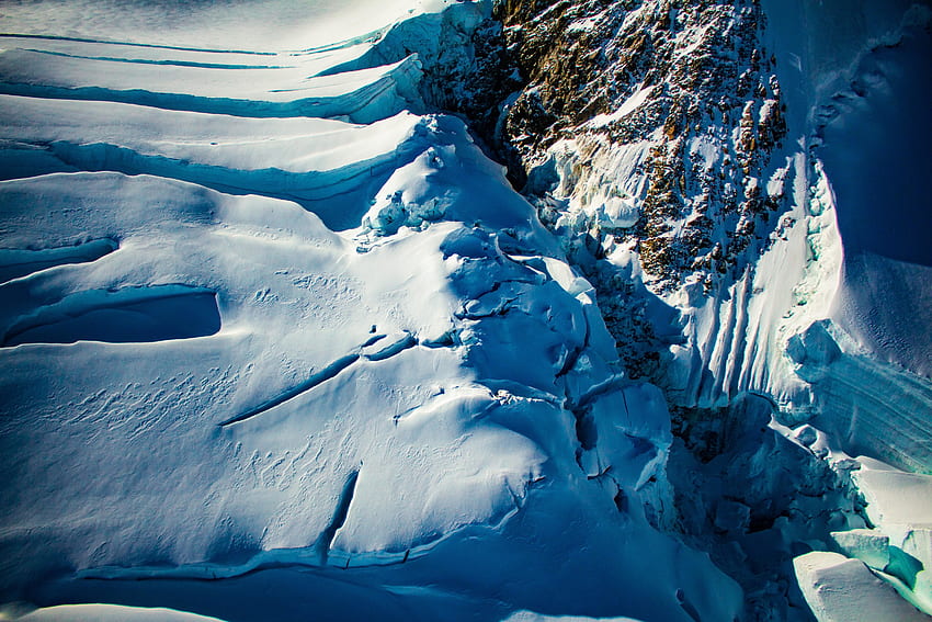 Snow layer, glacier, winter HD wallpaper