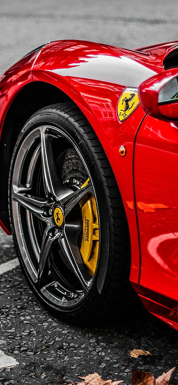 Ferrari, back, wheels, red HD wallpaper | Pxfuel