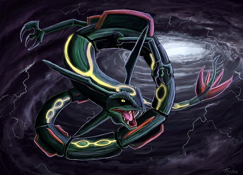 Pokemon Parlak Rayquaza, Parlak Mega Rayquaza HD duvar kağıdı