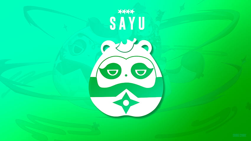 Sayu Logo Green Background Genshin Impact HD wallpaper