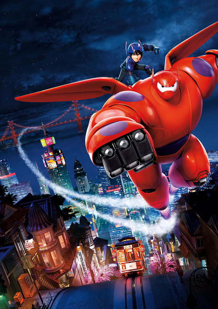 Disney, Pixar Animation Studios, Baymax (Big Hero 6), di film e dispositivi mobili, Pixar 3D Sfondo del telefono HD