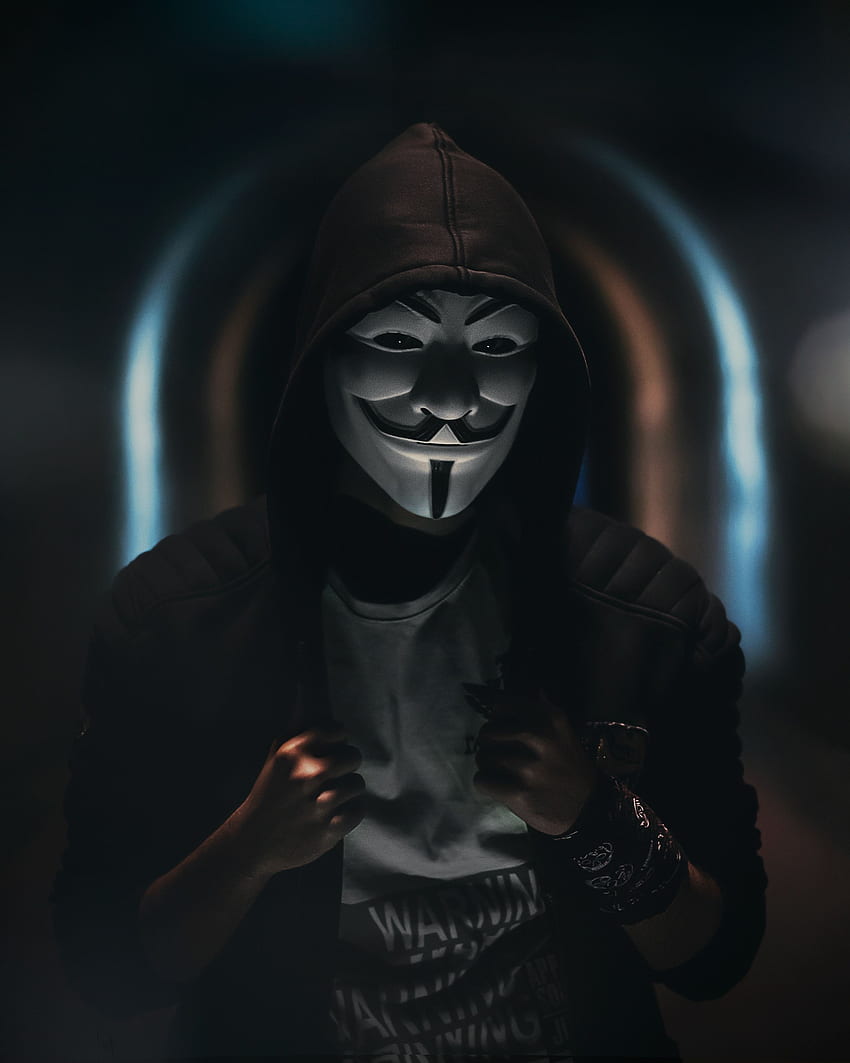 Mask, Dark, , , Human, Person, Anonymous, Hood HD phone wallpaper