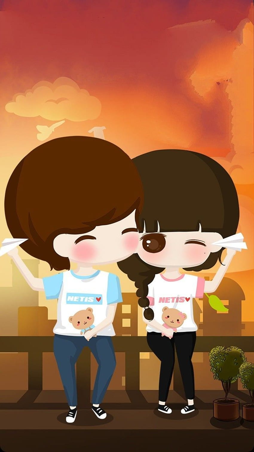 ann KC em Ilustración Cute em 2019. Love cartoon, Cute Couple Papel de parede de celular HD