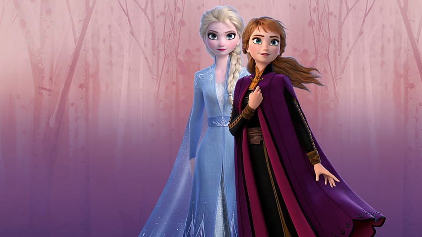 Elsa And Anna And Enchanted Forest - Elsa And Anna Frozen 2 - - HD wallpaper
