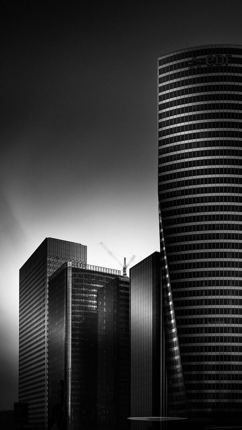 Черно-бели градски офис сгради iPhone 6 Plus - Индианаполис - & фон, черен офис HD тапет за телефон