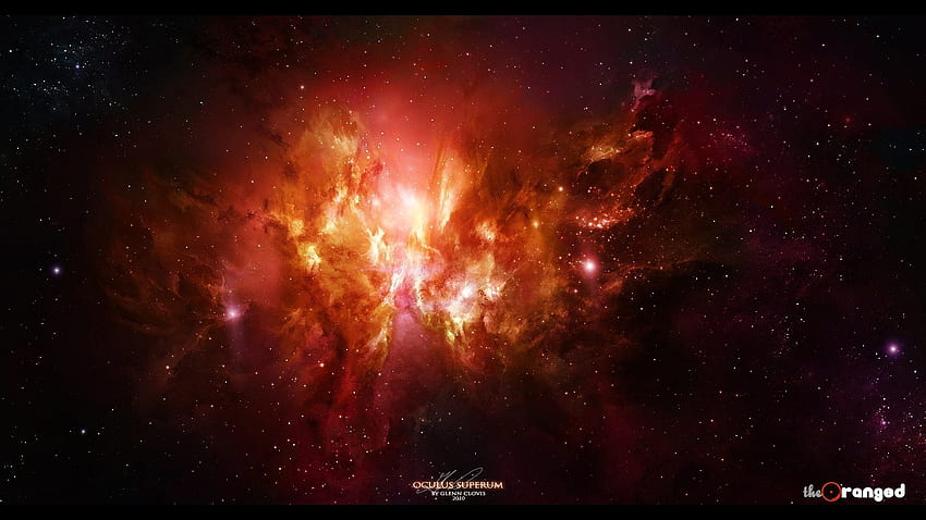 Red Space, Red Galaxy Laptop HD wallpaper