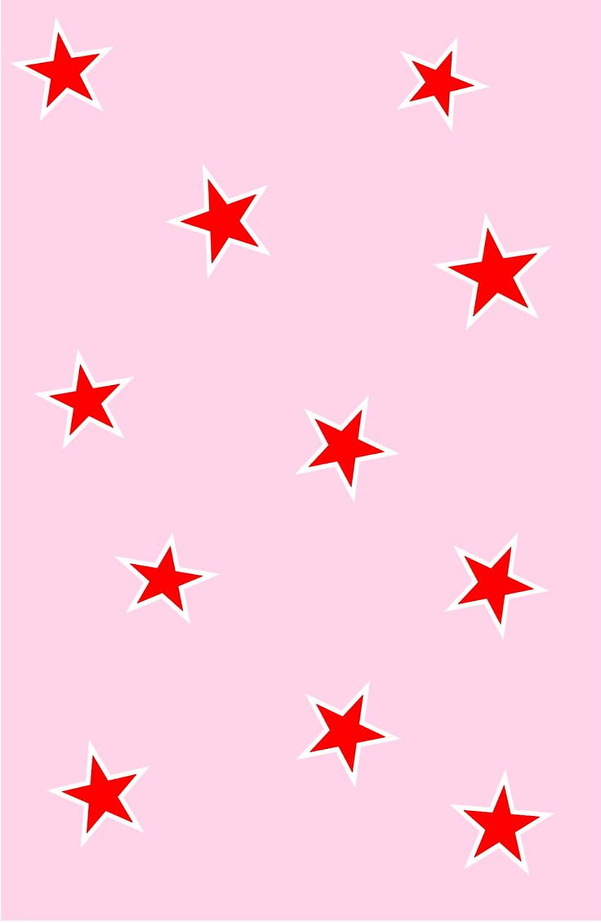 Teléfono: estrellas rosadas y rojas fondo de pantalla del teléfono