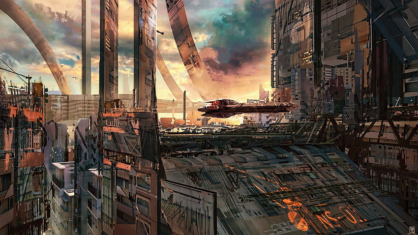 Raumschiff 3D Science Fiction Chromebook Pixel , , Hintergrund und Strategie 3D HD-Hintergrundbild