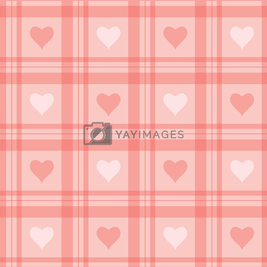 seamless background. Pink checkered with hearts. Royalty Stock . YAY - Royalty Stock and Vectors HD phone wallpaper
