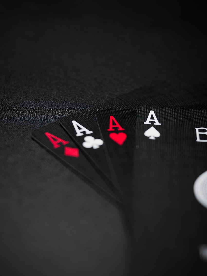 Carte da gioco nere su nero · Stock, mazzo di carte Sfondo del telefono HD