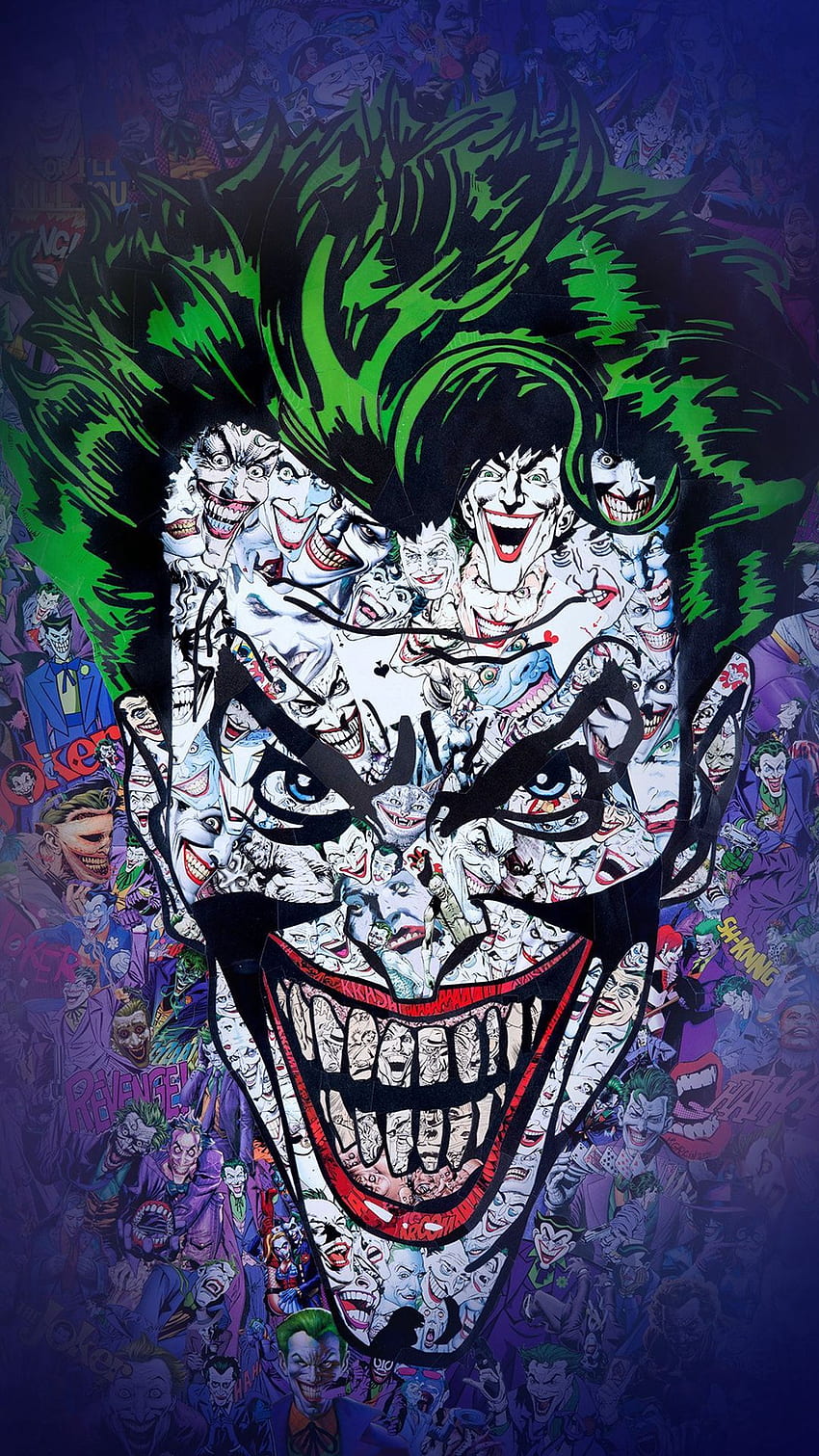 Joker Art Face Illustration Art HD тапет за телефон
