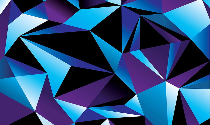 Blue Diamond Pattern, Black and Blue Diamond HD wallpaper