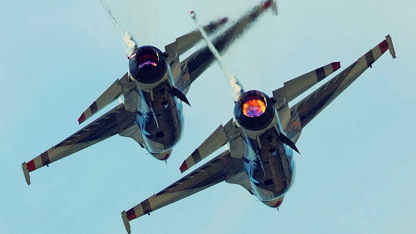 F-16 Fighting Falcons Afterburner, Falcon, Afterburner, F-16, Militaire, Combat, Avion Fond d'écran HD