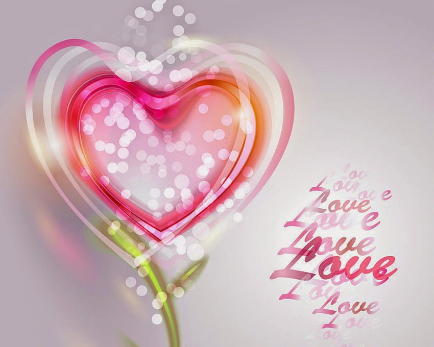 Romantic Love Heart Designs Cover HD wallpaper