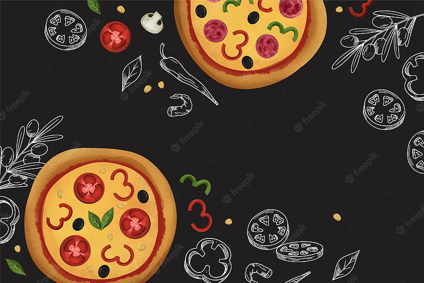 Pizza , Yemek Pizza için Vektörler ve İllüstrasyonlar HD duvar kağıdı