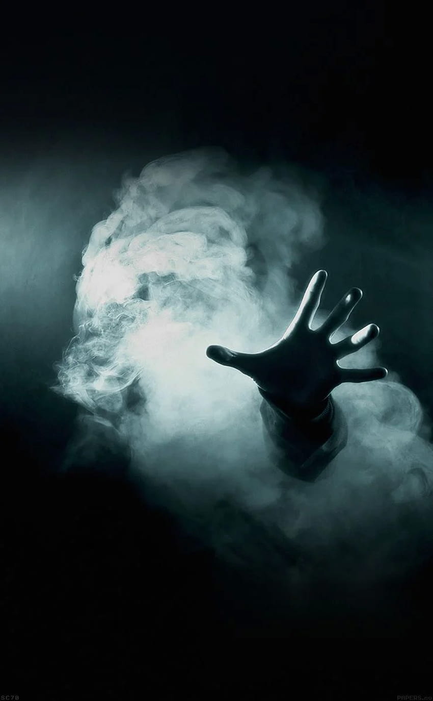 Ƒ↑KLIKNIJ I POBIERZ APLIKACJĘ! Twarda ręka we mgle Czarna chłodna dłoń, ciężkie życie niesamowite Tapeta na telefon HD