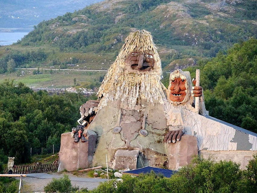 The park of trolls in Senja, Norway! HD wallpaper