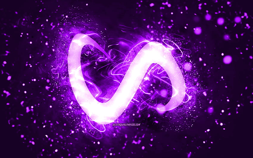 Logotipo violeta de DJ Snake, DJ noruegos, luces de neón violetas, creativo, abstracto violeta, William Sami Etienne Grigahcine, logotipo de DJ Snake, estrellas de la música, DJ Snake fondo de pantalla