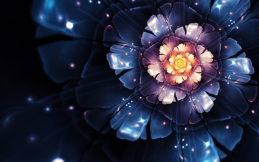 3D Abstract Flower Abstarct, abstract, flower, Cool and 3D HD wallpaper