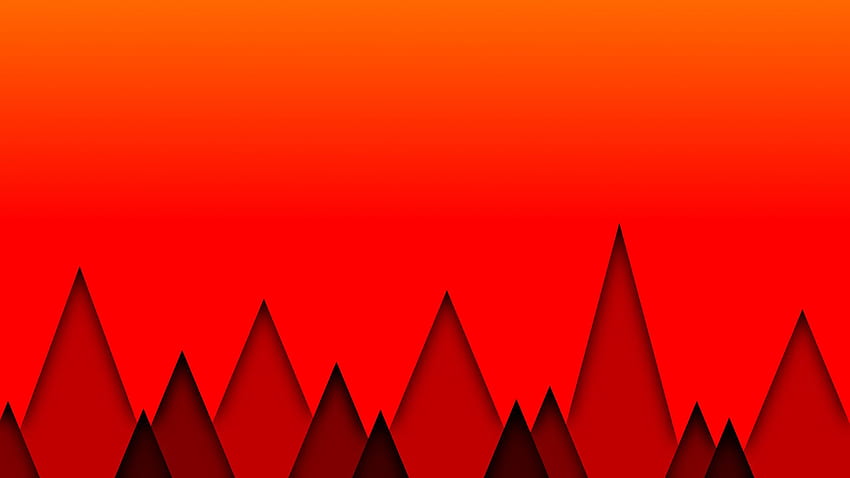 triangles, geometric, red, bright 16:9 background, Colorful Geometric Triangle HD wallpaper