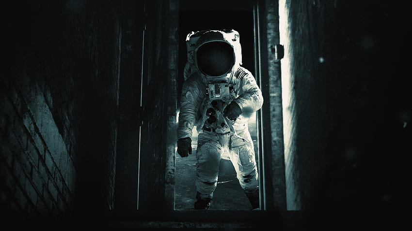 Astronaut , Exploration, Dark background, Space suit, Alone, Space, Astronaut HD wallpaper