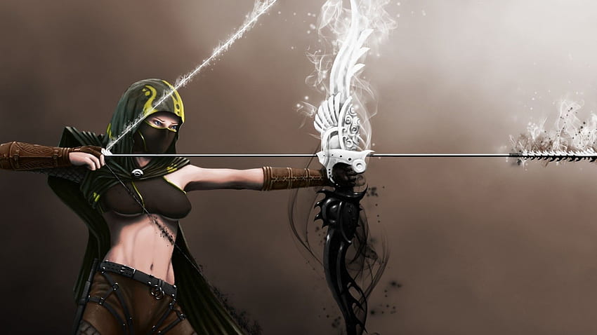 girl bow for archer, Archery Arrow HD wallpaper