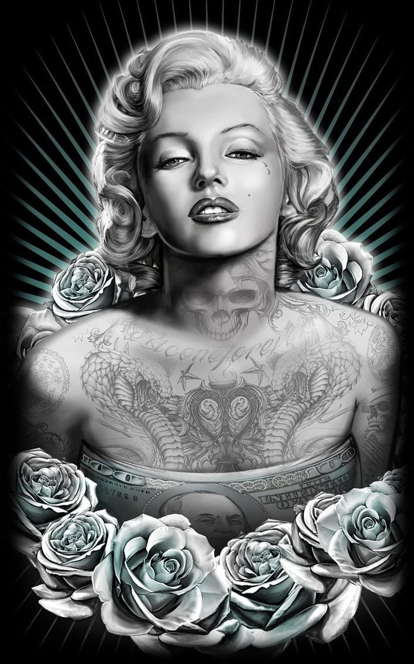 px Marilyn Monroe Gangsta, Marilyn Monroe Gangster fondo de pantalla del teléfono