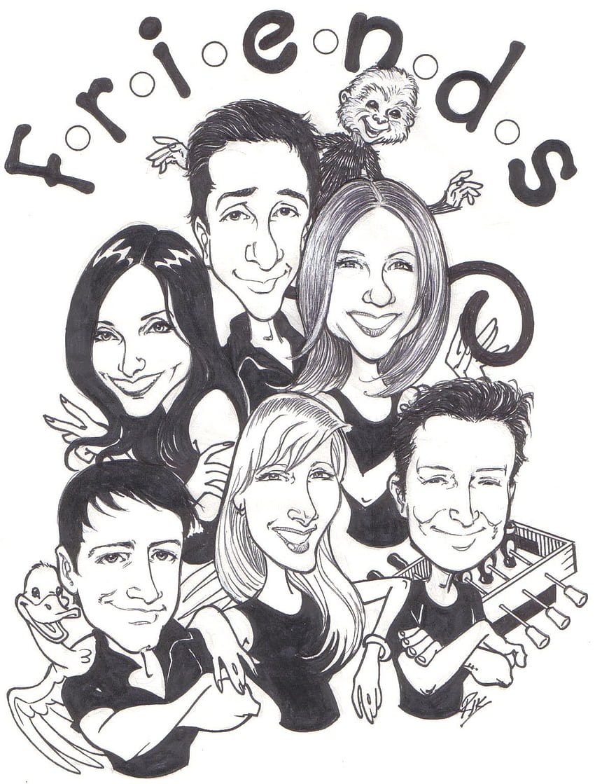 FRIENDS cast drawing by simidaa on DeviantArt