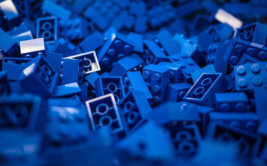 Klocki Lego Klocki Lego, niebieski klocek Tapeta HD