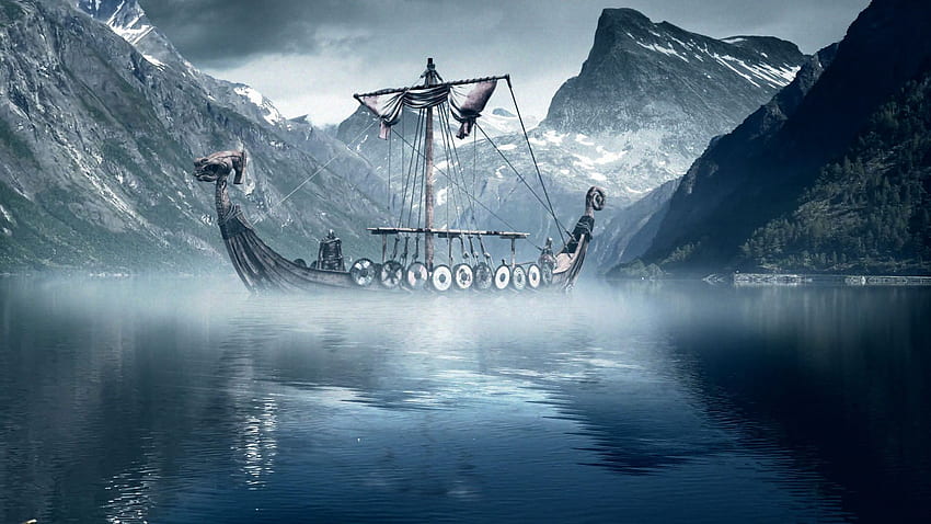Викинг . Viking , Viking , Viking longboat, Nordic Art HD тапет