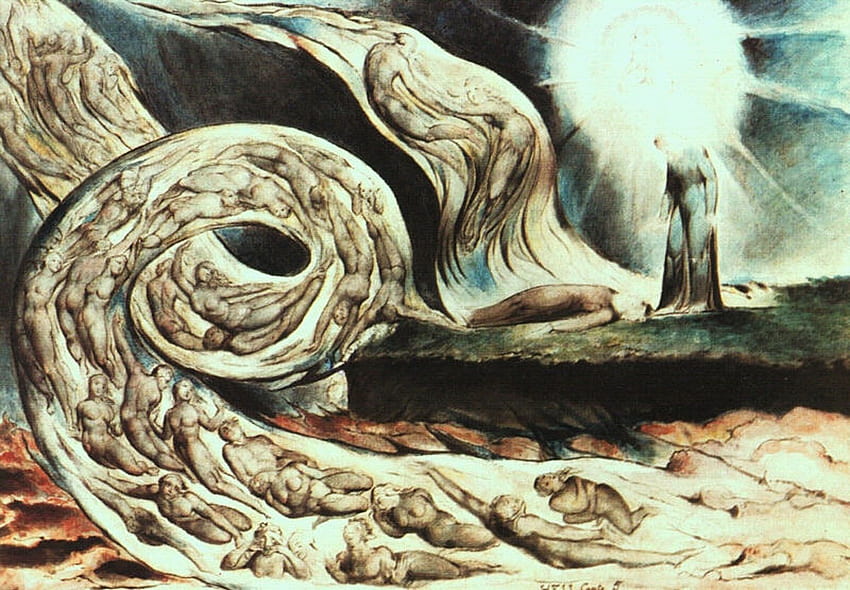 Whirlwind Of Lovers Illustration To Dantes Inferno - William Blake HD wallpaper
