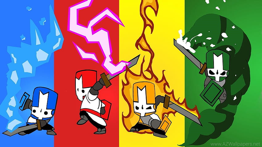 Download Castle Crashers Characters In Colors Wallpaper