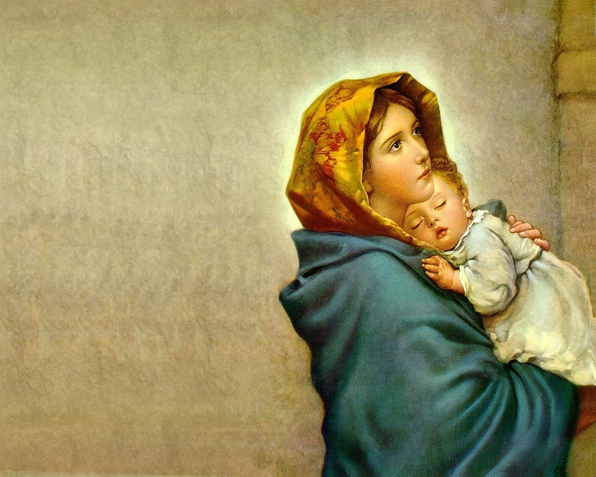 Of Mother Mary. Madonna and child, Blessed mother mary, Mother mary, Virgin Mary HD wallpaper