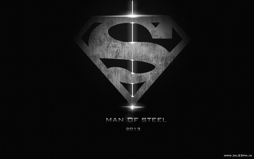 Identyfikator człowieka ze stali w wysokiej rozdzielczości — logo Supermana człowieka ze stali Tapeta HD