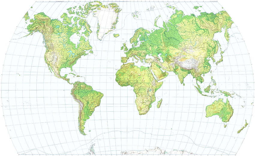 World Map High Resolution, Green World Map HD wallpaper