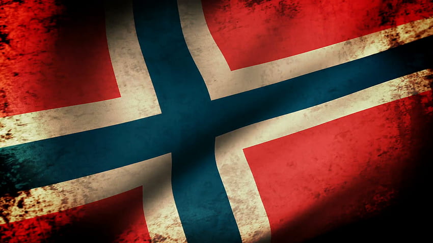 : Гръндж флаг на Норвегия - , пергамент HD тапет